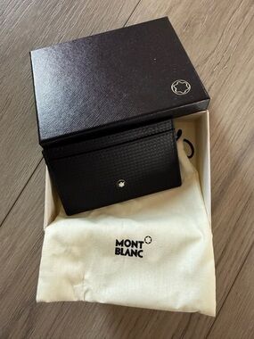 Montblanc Black Textured Leather Card Sleeve